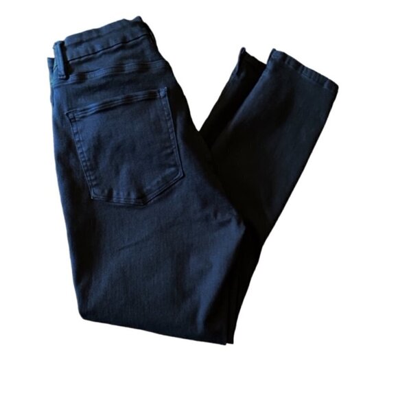 Good American Black Good Waist Side Slit Crop Jeans 10/30 - Picture 3 of 6